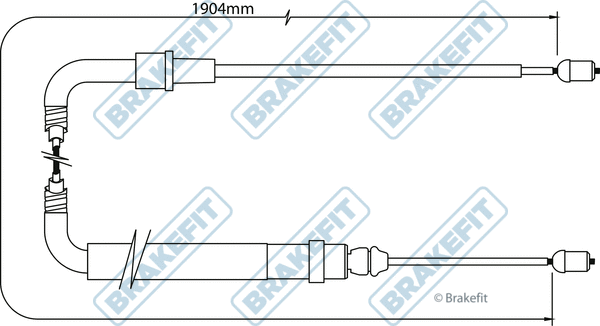 Cable Pull, parking brake (BBC3332)
