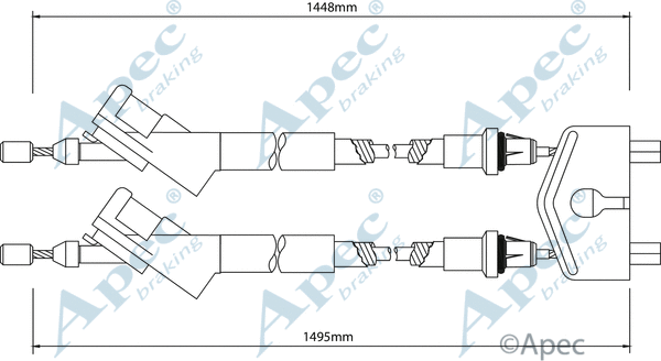 Cable Pull, parking brake (CAB1149)