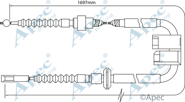 Cable Pull, parking brake (CAB1016)