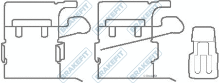 Accessory Kit, disc brake pad (BKT1145)