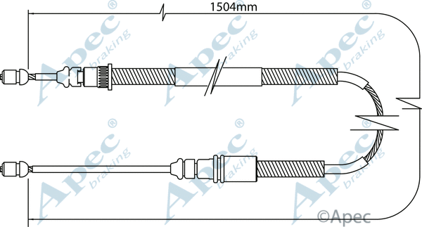 Cable Pull, parking brake (CAB1073)