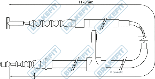 Cable Pull, parking brake (BBC3006)