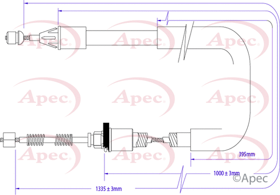 Cable Pull, parking brake (CAB1365)