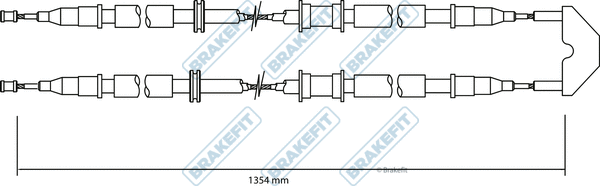 Cable Pull, parking brake (BBC3495)