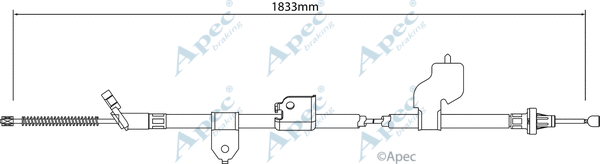 Cable Pull, parking brake (CAB1320)