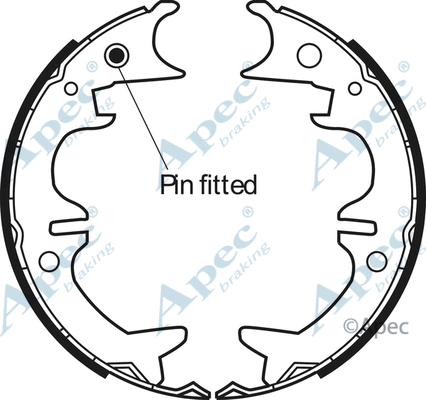 Brake Shoe Set, parking brake (SHU619)