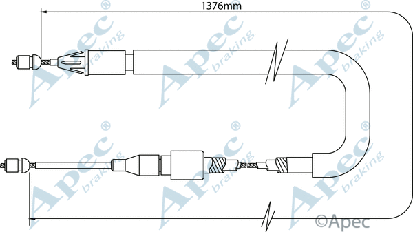 Cable Pull, parking brake (CAB1355)