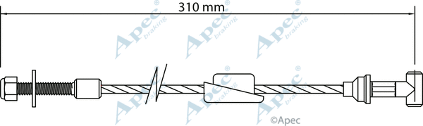 Cable Pull, parking brake (CAB1127)