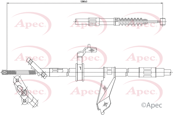 Cable Pull, parking brake (CAB1440)