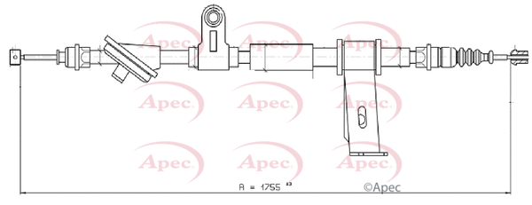 Cable Pull, parking brake (CAB1031)