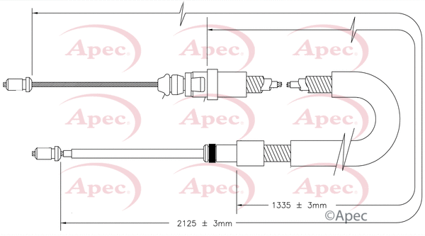 Cable Pull, parking brake (CAB1590)