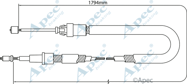 Cable Pull, parking brake (CAB1335)