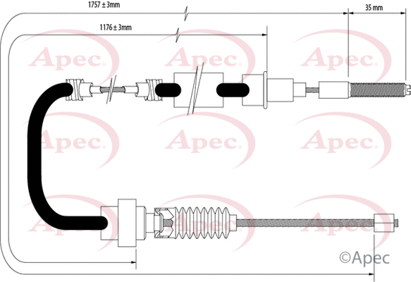 Cable Pull, parking brake (CAB1527)