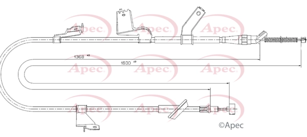 Cable Pull, parking brake (CAB1782)