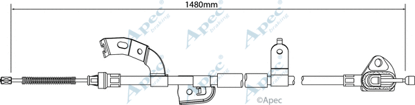 Cable Pull, parking brake (CAB1037)