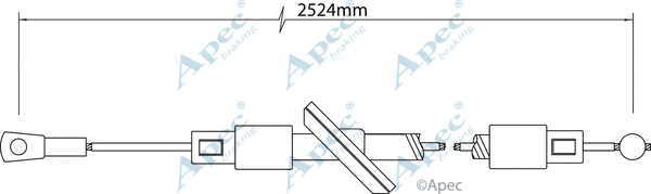 Cable Pull, parking brake (CAB1290)