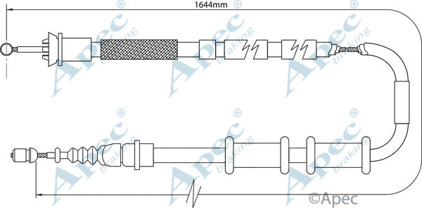 Cable Pull, parking brake (CAB1008)