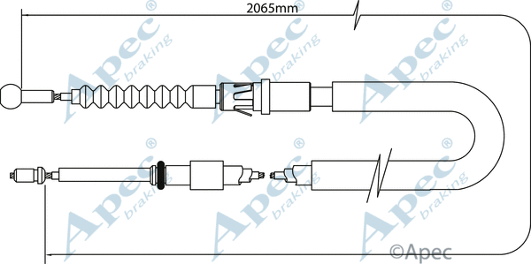 Cable Pull, parking brake (CAB1047)