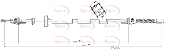 Cable Pull, parking brake (CAB1777)