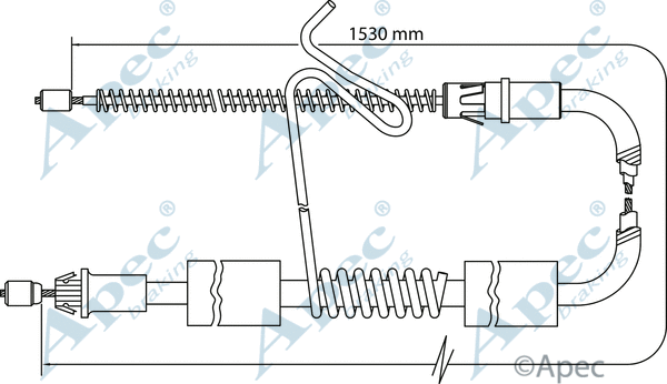 Cable Pull, parking brake (CAB1177)