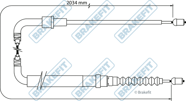 Cable Pull, parking brake (BBC3050)
