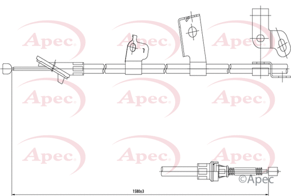 Cable Pull, parking brake (CAB1448)