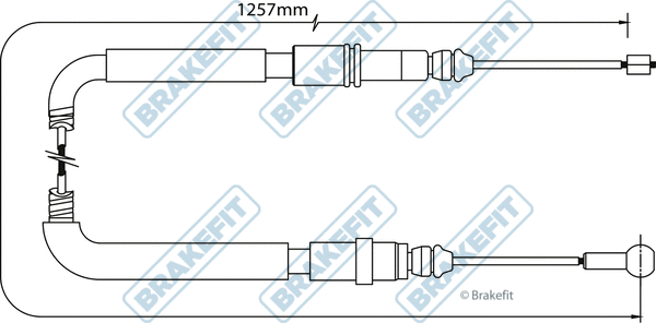 Cable Pull, parking brake (BBC3058)