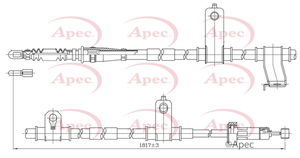 Cable Pull, parking brake (CAB1236)