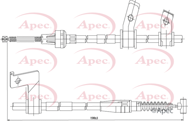 Cable Pull, parking brake (CAB1427)