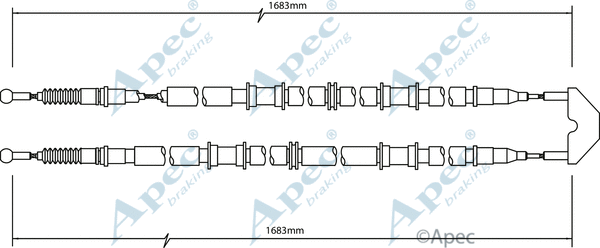 Cable Pull, parking brake (CAB1500)