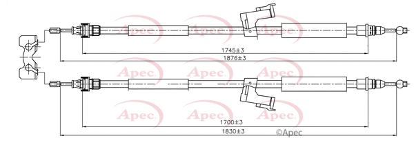 Cable Pull, parking brake (CAB1586)