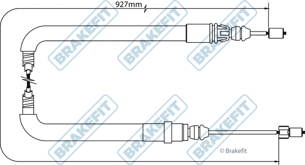 Cable Pull, parking brake (BBC3051)