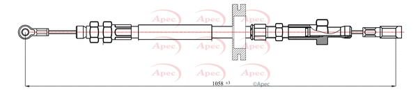Cable Pull, parking brake (CAB1251)
