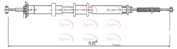 Cable Pull, parking brake (CAB1608)