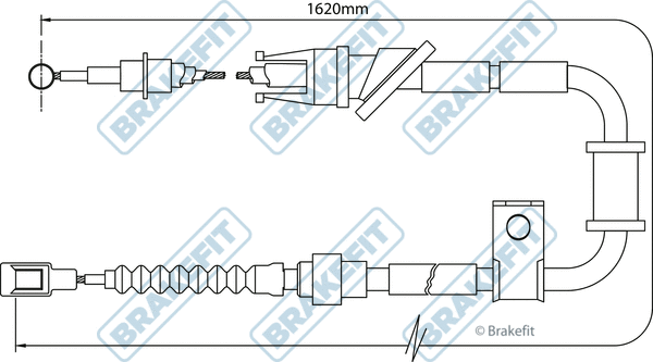 Cable Pull, parking brake (BBC3506)