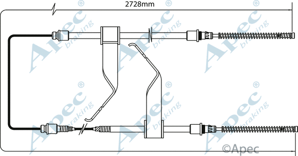 Cable Pull, parking brake (CAB1173)