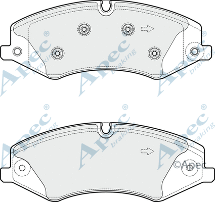 Brake Pad Set, disc brake (PAD1836B)