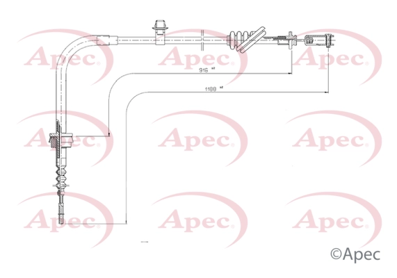 Cable Pull, clutch control (CAB5034)