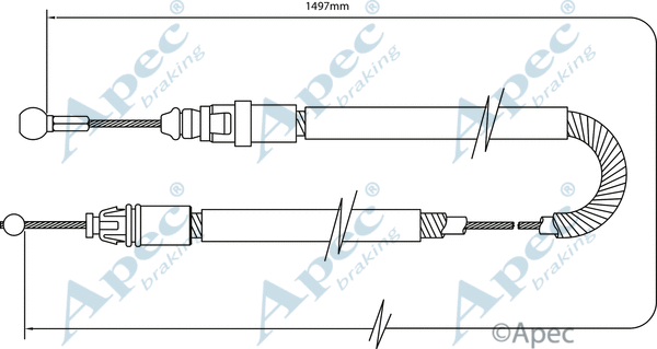 Cable Pull, parking brake (CAB1493)