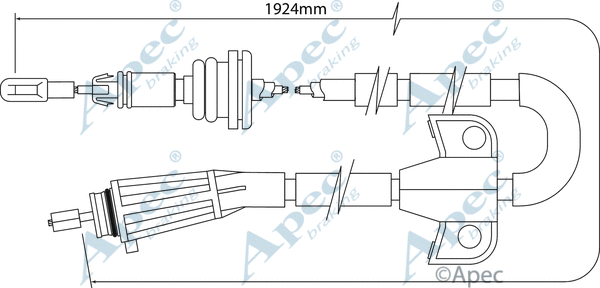 Cable Pull, parking brake (CAB1510)