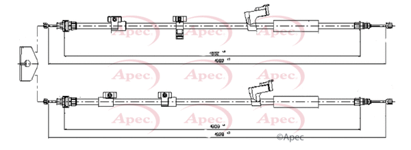 Cable Pull, parking brake (CAB1613)