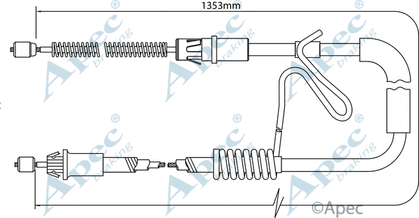 Cable Pull, parking brake (CAB1174)
