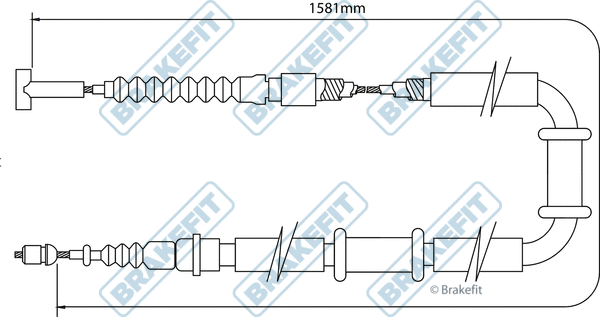 Cable Pull, parking brake (BBC3009)