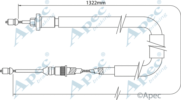 Cable Pull, parking brake (CAB1544)
