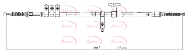 Cable Pull, parking brake (CAB1600)