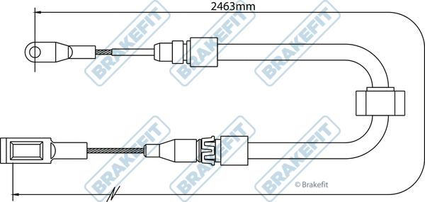 Cable Pull, parking brake (BBC3282)