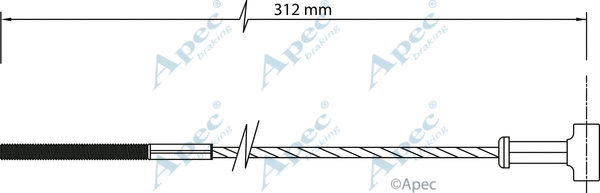 Cable Pull, parking brake (CAB1452)