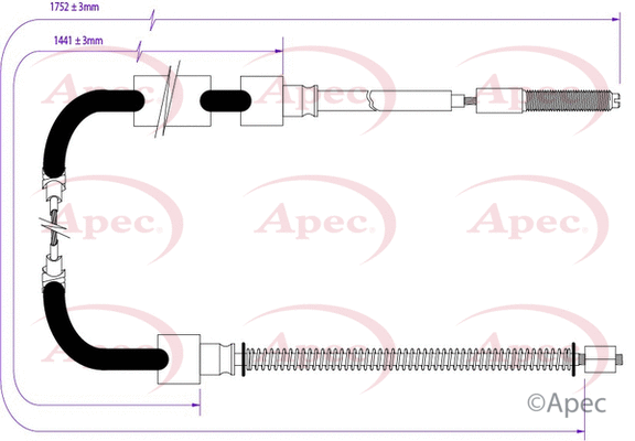 Cable Pull, parking brake (CAB1407)
