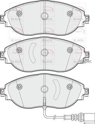 Brake Pad Set, disc brake (PAD1844B)