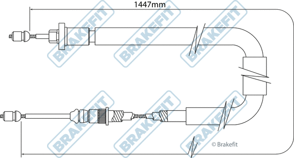 Cable Pull, parking brake (BBC3544)